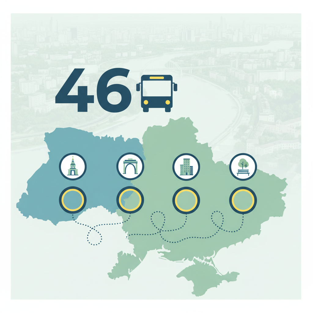 Зупинки автобуса №46 у Києві — иллюстрация к статье «46 автобус київ»