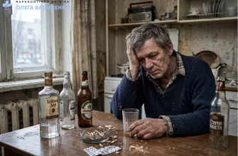 Человек с алкогольной зависимостью, который откладывает лечение и помощь специалистов