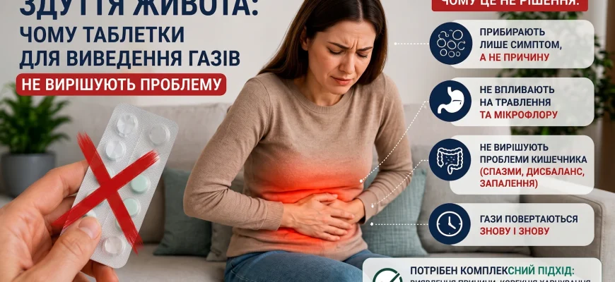 Здуття живота: чому таблетки для виведення газів не вирішують проблему